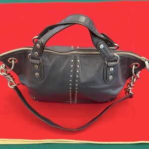 Michael Kors shoulder bag, studded, 4  pockets, zippered closure w/dust (OLCC)